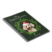 Weihnachtsplaner Dog Poodle Standard Mini Pup Notizblock (Rechte Seite)
