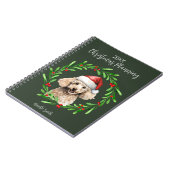 Weihnachtsplaner Dog Poodle Standard Mini Pup Notizblock (Linke Seite)