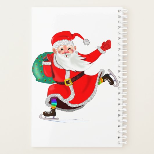 Weihnachtsplaner geben Weihnachtsmann Ihren Textna Planer (Rückseite)