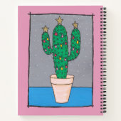 Weihnachtsplaner, niedlicher Kaktus, Ihr Name Notizblock (Rückseite)