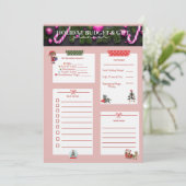 Weihnachtsplaner PDF – Ausdruckbarer Feiertagsplan Einladung (Stehend Vorderseite)