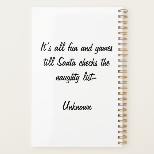 Weihnachtsplaner Planer (Rückseite)