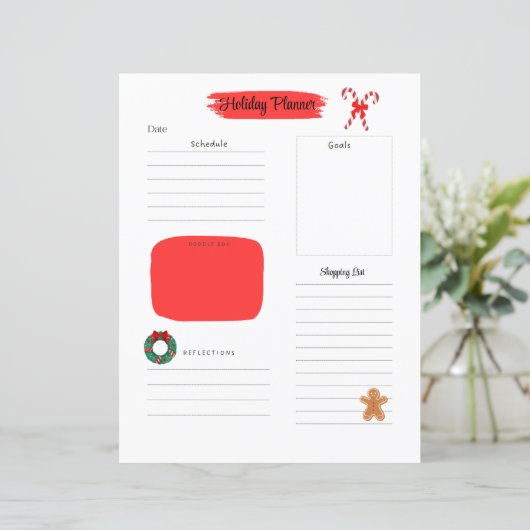 Weihnachtsplaner Seite (Stehend Vorderseite)