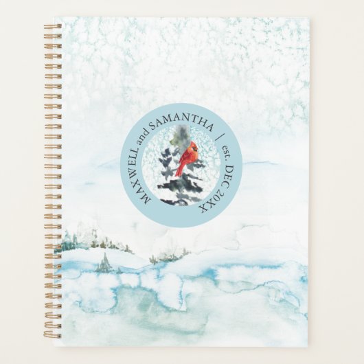 Weihnachtsplaner Watercolor Winter Wunderland Planer (Vorderseite)