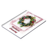 Weihnachtsplanungs-Pastell-Wreath-Notebook Notizblock (Linke Seite)