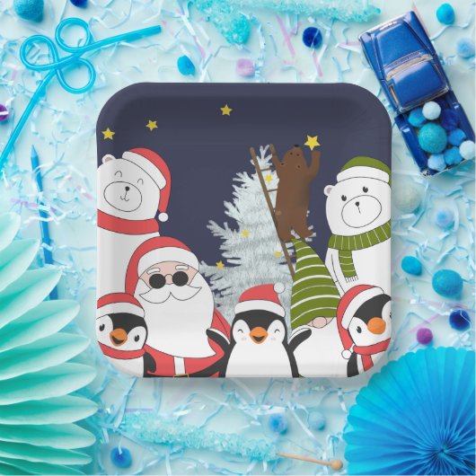 Weihnachtsplatine Pappteller (Party)