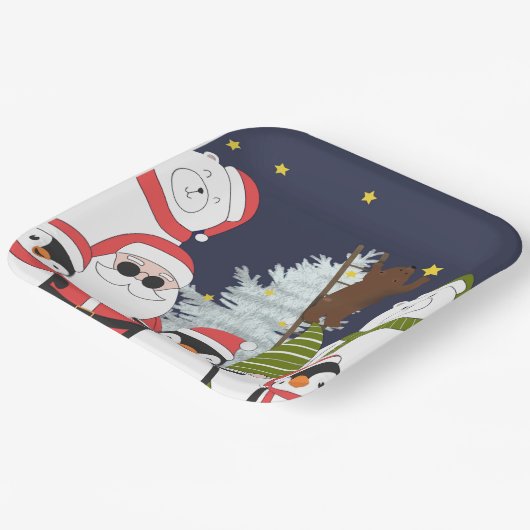 Weihnachtsplatine Pappteller (Gewinkelt)