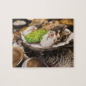 Weihnachtsplätzchen auf Anzeige in einem New York Puzzle (Horizontal)