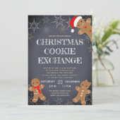 Weihnachtsplätzchen-Austausch Einladung (Stehend Vorderseite)