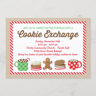 Weihnachtsplätzchen-Austausch-Einladung Einladung