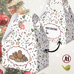 Weihnachtsplätzchen-Austausch Festliche Streusel Geschenkschachtel