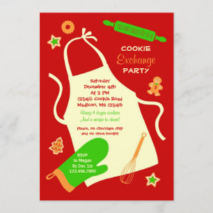 Weihnachtsplätzchen-Austausch-Party Einladung