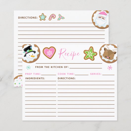 Weihnachtsplätzchen-Austausch Pink und Grüne Rezep (Vorne/Hinten)