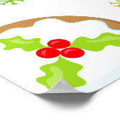 Weihnachtsplätzchen-Austausch Rot Grün Willkommens Poster (Ecke)
