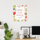 Weihnachtsplätzchen-Austausch Rot Grün Willkommens Poster (Heimbüro)