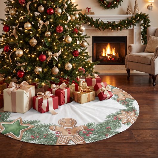 Weihnachtsplätzchen-Austausch-Weihnachtsbaum-Unter Polyester Weihnachtsbaumdecke