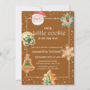 Weihnachtsplätzchen-Baby-Party Einladung