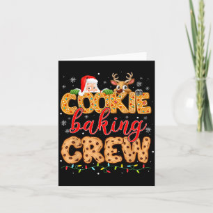 Weihnachtsplätzchen-Back-Crew Cookie Crew Familie Karte