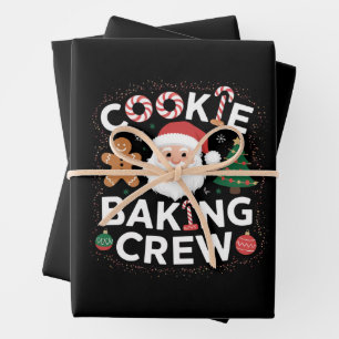 Weihnachtsplätzchen-Back-Crew Familienweihnachten Geschenkpapier Set