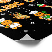Weihnachtsplätzchen-Back-Crew Lustiges Cookie-Fami Poster (Ecke)