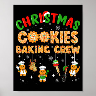 Weihnachtsplätzchen-Back-Crew Lustiges Cookie-Fami Poster