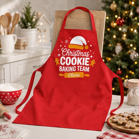 Weihnachtsplätzchen-Back-Team Benutzerdefinierter  Schürze