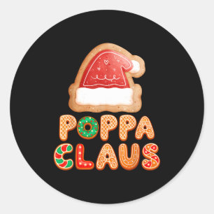 Weihnachtsplätzchen Backen Opa Claus Familie Match Runder Aufkleber
