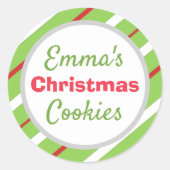 Weihnachtsplätzchen-Backen Runder Aufkleber (Vorderseite)