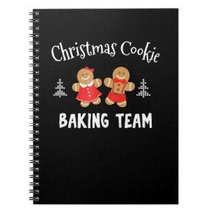 Weihnachtsplätzchen-Backteam Lebkuchenmann Notizblock