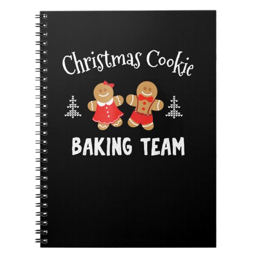 Weihnachtsplätzchen-Backteam | Lebkuchenmann Notizblock (Vorderseite)