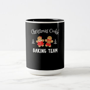 Weihnachtsplätzchen-Backteam Lebkuchenmann Zweifarbige Tasse