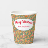 Weihnachtsplätzchen-Crew-Feier Pappbecher (Vorderseite)
