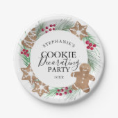 Weihnachtsplätzchen-Dekorationsparty Pappteller (Vorderseite)