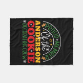 Weihnachtsplätzchen-Dekorier-Team Familie Fleecedecke (Vorderseite (Horizontal))