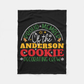 Weihnachtsplätzchen-Dekorier-Team Familie Fleecedecke (Vorderseite)