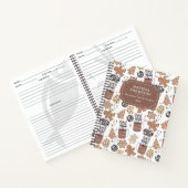 Weihnachtsplätzchen-Feiertags-Backrezept-Kochbuch Notizblock (Innenseite)