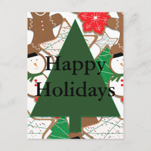 Weihnachtsplätzchen Feiertags-Postkarte Feiertagspostkarte
