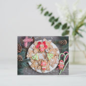 Weihnachtsplätzchen Feiertagspostkarte (Stehend Vorderseite)