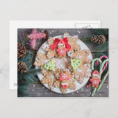 Weihnachtsplätzchen Feiertagspostkarte (Vorne/Hinten)