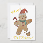 Weihnachtsplätzchen-Flach-Weihnachtskarte Feiertagskarte (Vorderseite)