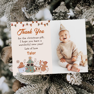 Weihnachtsplätzchen Geburtstagsfoto Dankeschön-Kar Einladung