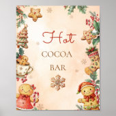 Weihnachtsplätzchen-Heiße-Schokolade-Bar Poster (Vorne)