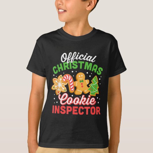Weihnachtsplätzchen-Inspektor Dad  T-Shirt (Vorderseite)