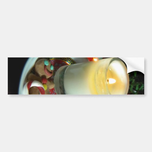 Weihnachtsplätzchen-Kerze III Autoaufkleber (Vorne)