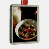 Weihnachtsplätzchen-Kerze Silbernes Ornament (Rechts)