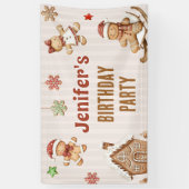 Weihnachtsplätzchen Lebkuchen Geburtstag Banner (Vertikal)
