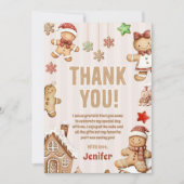 Weihnachtsplätzchen Lebkuchen Geburtstag Dankeskarte (Vorderseite)
