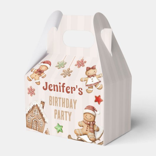 Weihnachtsplätzchen Lebkuchen Geburtstag Geschenkschachtel (Vorderseite)