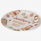 Weihnachtsplätzchen Lebkuchen Geburtstag Pappteller (Schrägansicht)