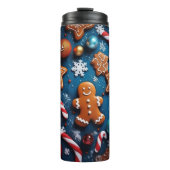 Weihnachtsplätzchen Lebkuchenmänner Thermosbecher (Vorderseite)